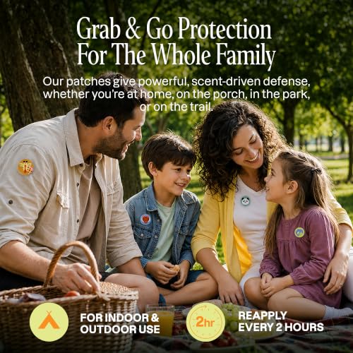 Image of Cliganic Mosquito Repellent Stickers for Kids & Adults (90 Pack) - Animal Patches, Natural DEET-Free, Essential Oil Infused, Insect Repelling Garments