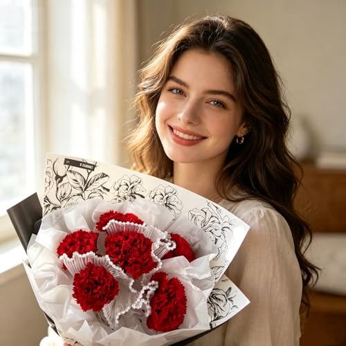 Preserved Carnation Heads 8 Pzs, Flores Eternas Naturales miniatura 7