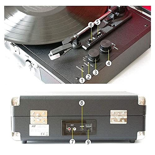 Disques vinyles Portables avec Haut-parleurs stéréo intégrésRecord Player Bluetooth Turntable Vinyl Player Black Free Size Recorder Every Family (Blue Free Size) - Les Beatles, Paul McCartney, John Lennon, RIngo Starr, George Harrison Disques vinyles Portables avec Haut-parleurs stéréo intégrésRecord Player Bluetooth Turntable Vinyl Player Black Free Size Recorder Every Family (Blue Free Size) – Image 5