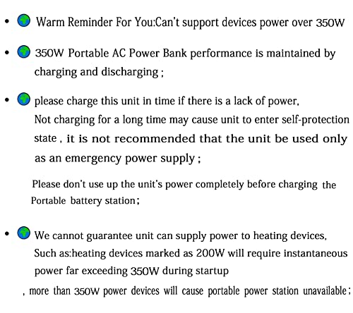 Portable Power Station 350W, Portable Ac Outlet Power Bank 80000Mah/296Wh, External Lithium Battery Portable Laptop Charger, Wireless Charging, Pure Sine Wave Power Source For Outdoor Tent Camping #TOP5