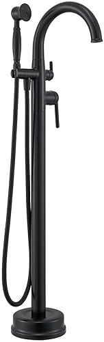 Wintap Freestanding Bathtub Faucet Matte Black Floor Mount Tub Faucets