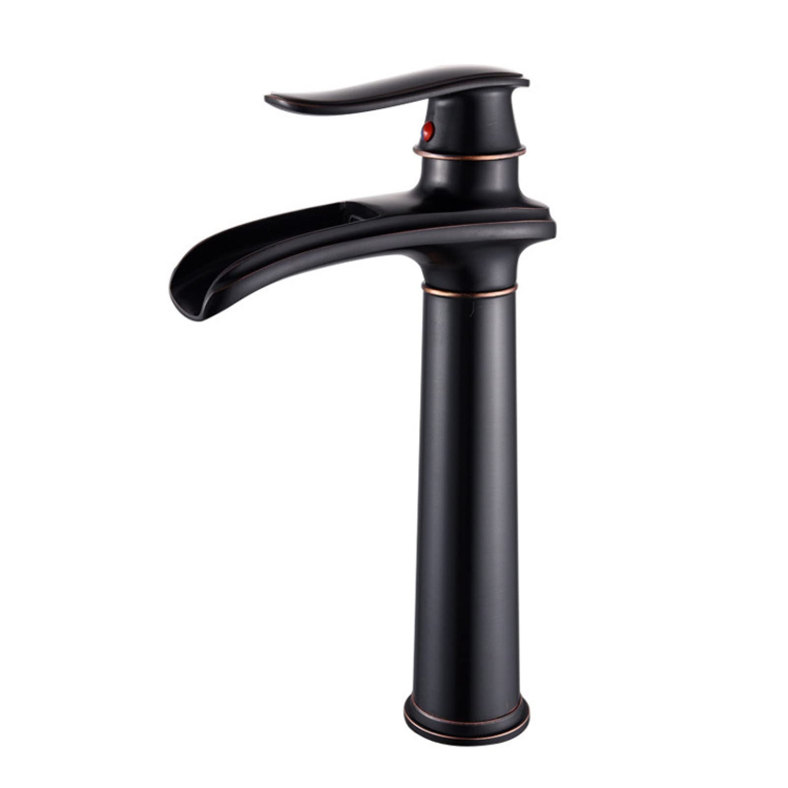 Robinet de lavabo cascade noir mitigeur salle de bain haut