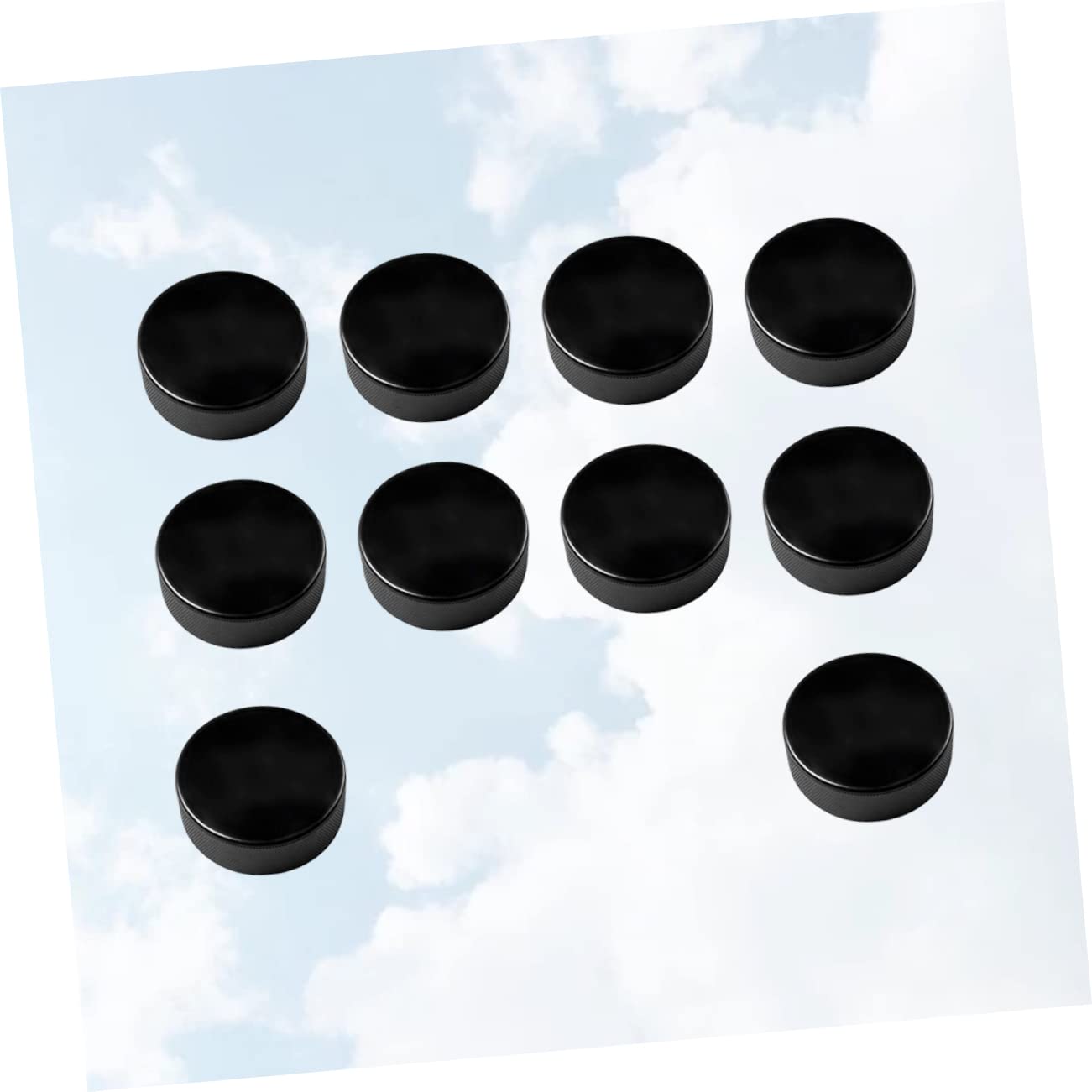 BESPORTBLE Rondelles de Hockey Glace Professionnelles PU, Lot de 10 Pcs