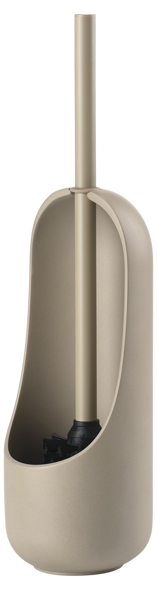 Zone Denmark Sensu Toilettenbürste, WC Bürste, Klobürste in Schönem Dänischem Design, Bürstengarnitur mit Bürste und Halter fürs Badezimmer, Stehend, Durchm. 11,8 cm, Höhe 41 cm, Taupe