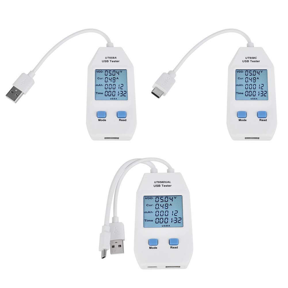 Oumefar USB Tester USB Detector for DIY Enthusiasts for Checking Production(UT658 Dual)