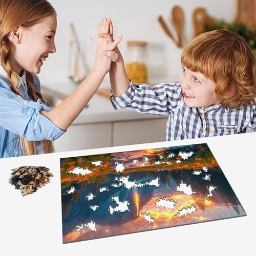 Reouinty Wooden Puzzle for Adult 500 Piece, Valley View Landscape Puzzle | Jigsaw Puzzle Home Decor miniatura 3