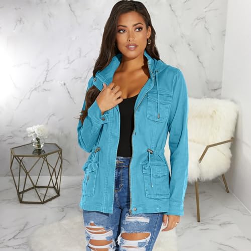 Shekiss CASUAL FALL DENIM BUTTON JACKETS Casual Fall Denim Jackets thumb #5