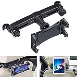 [360 Drehbar und Einfach zu Installieren] Die Halterung für die Kopfstützenhalterung des Telefons kann auf Ihren bequemen Betrachtungswinkel gedreht werden. Ziehen Sie beim Einbau einfach die Einbaukugelmutter an, bis sie nicht mehr durchhängt. Obwohl straff, war die Straße holprig, aber immer noch stabil.