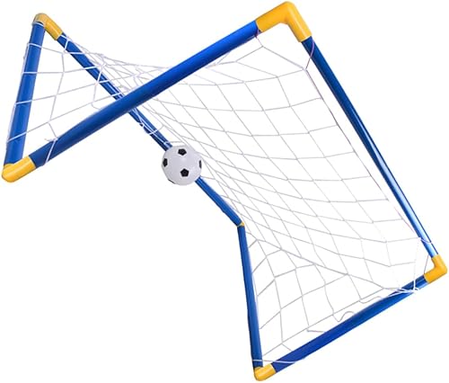 Miniatura 1 de YARNOW Mini portería de fútbol plegable para redes de fútbol portátiles de plástico para interiores y exteriores, equipo de entrenamiento ligero