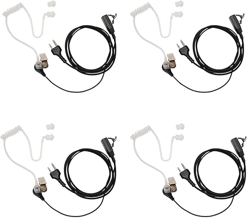 Covert Auriculares de tubo acústico con micrófono PTT para Midland GXT1000VP4 LXT600 LXT500VP3 LXT118 GXT1050VP4 GXT1000XB Walkie Talkie Radio