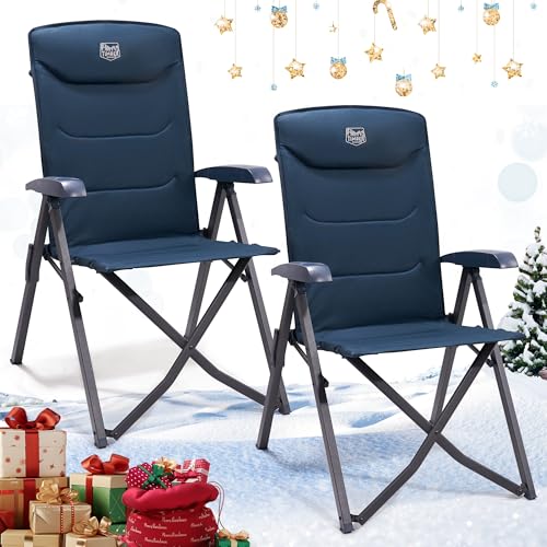 TIMBER RIDGE 2er Campingstuhl Faltbar Hohe Lehne mit 4 Positionen...