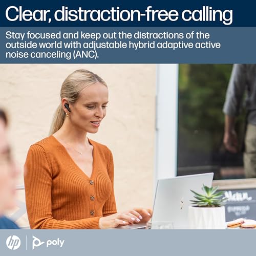 Image of Poly (Plantronics + Polycom)Voyager Free 60 UC True Wireless Earbuds, In-Ear W /Noise-Canceling Mic, 5.8G, Compatible W /Iphone, Android, PC /Mac, Zoom, Teams, Up To 16.5 Hours Talk Time, Black, 7Y8L9AA