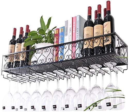 Porte-bouteille de vin vintage en métal noir forgé de haute qualité