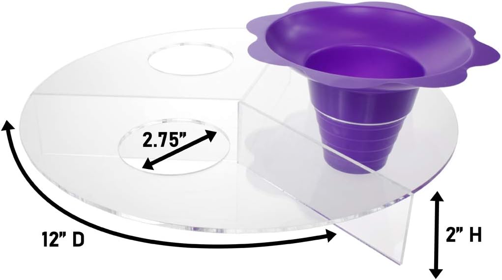 Round 3 Flower Cup Holder Display Shaved Ice