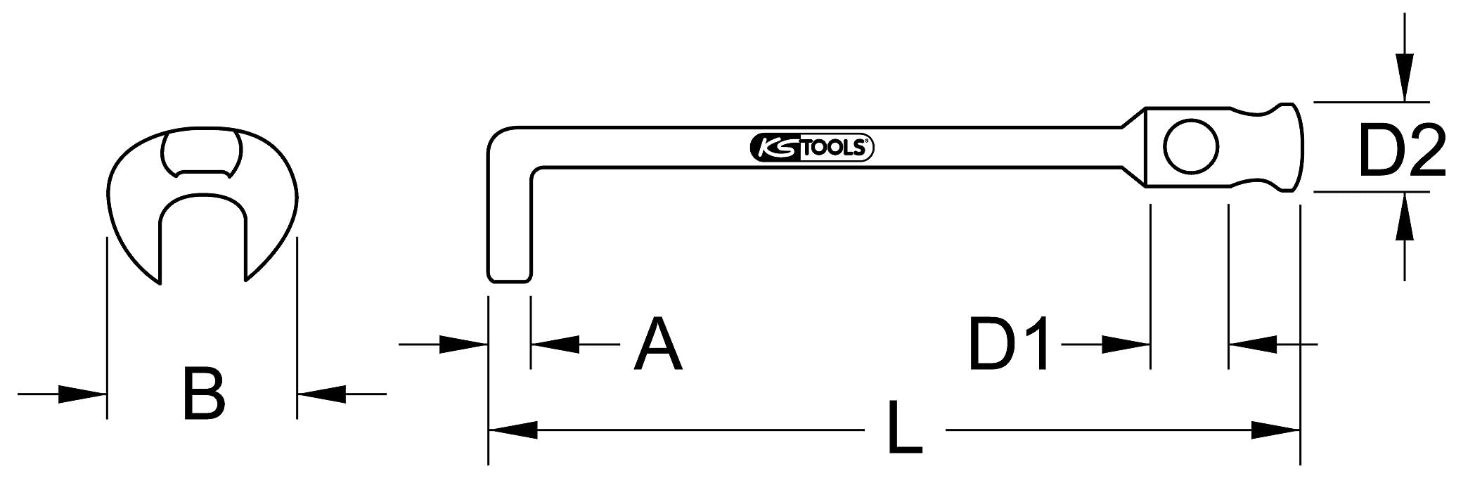 KS TOOLS Clé à griffe 517.9157