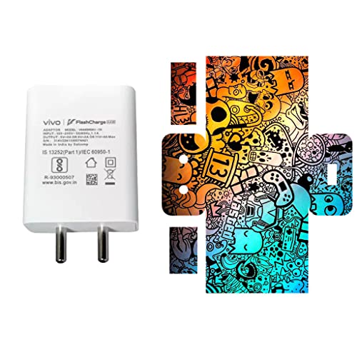 Image of AtOdds - Compatible for Vivo Flash Charger (44W) - Charger /Adapter Skin Wrap (Graffiti36)