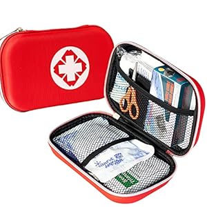 Leayjeen Erste-Hilfe-Set, 18 Arten von 78-teiligen Überlebenswerkzeugen, Mini-Box-Set, medizinische Notfalltasche für…