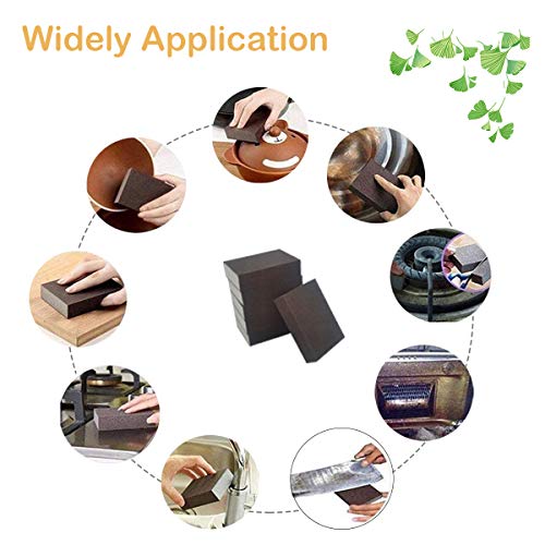 Krisler 8Pc Carborundum Sponge Nano Emery Sponges Caspian Stone Pot Clean Brush Rust Eraser Grit Scouring Pads Pot Cleaning Pads With Carborundum Washing Kitchen Cleaner Tool(Thickness-1Inch) #TOP5