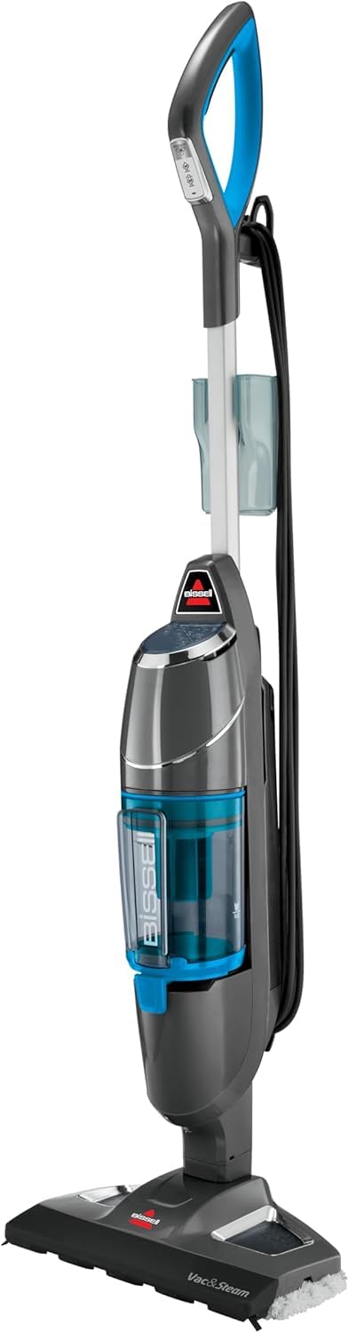 BISSELL Vac & Steam Titanium | Aspirapolvere e Pulitore a Vapore 2 in 1 | Progettato per Pavimenti Duri | Funzione di Controllo del Vapore | Senza Germi | Senza Sostanze Chimiche | 81 dB | 1977N