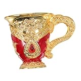 Mikinona Retro-Weinglas Weingläser Weinkelche wiederverwendbarer Schnapsbecher Teetasse Mini-Tasse Metallbecher kompakter Schnapsbecher Wein Tassen Aluminiumlegierung