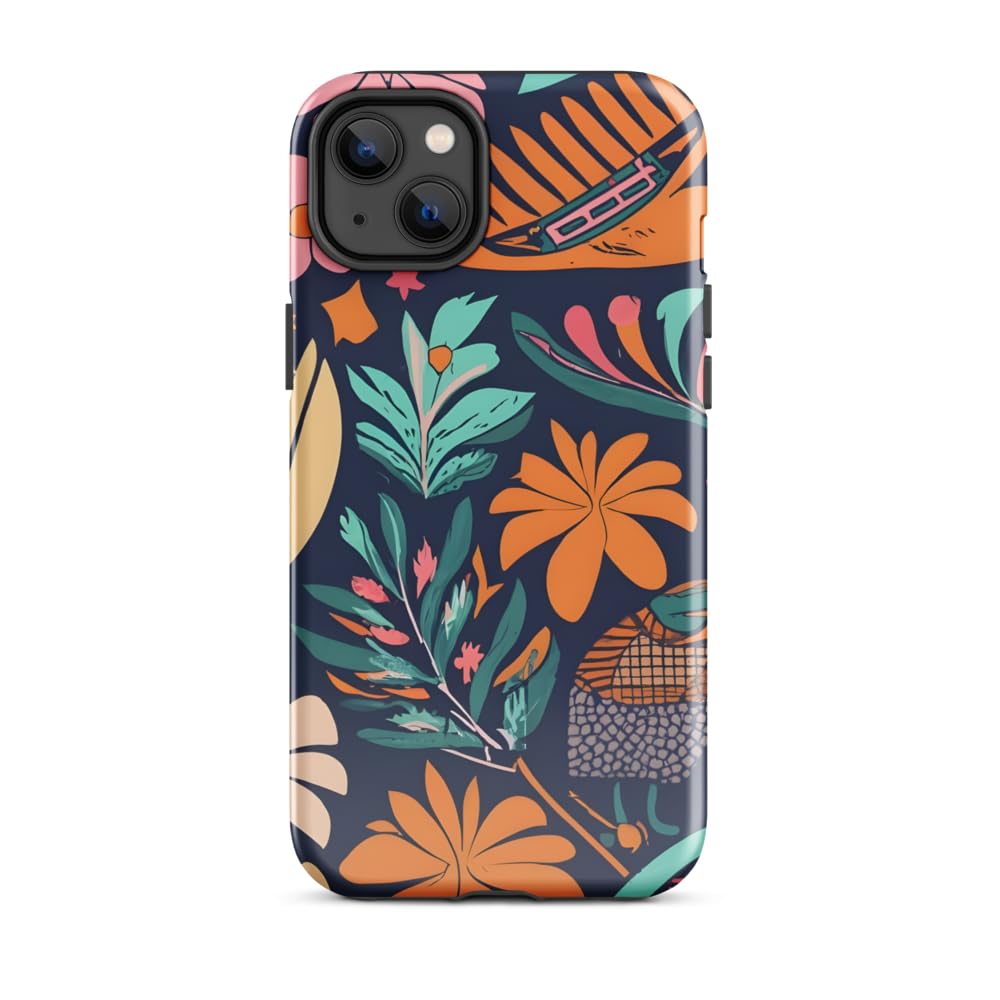 Coque rigide pour iPhone 15 finition Traveler multicolore aux finitions ajustées