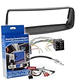 Original Carmedio Radioeinbauset mit Lenkradfernbedienungsadapter für Alpine Clarion Pioneer Kenwood Sony oder Zenec Autoradio