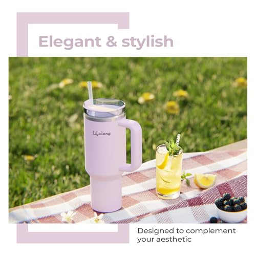Image of Lifelong Double-Walled Vacuum Insulated Tumbler with Unbreakable Tritan Lid 1200ml | Keeps Drinks Hot for 5 Hours & Cold for 9 Hours | Recycled Stainless Steel, Leakproof Lid & Comfort-Grip Handle