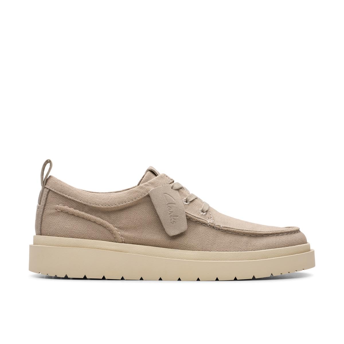 Clarks Polden Moc Mens Grey Canvas, 9.5