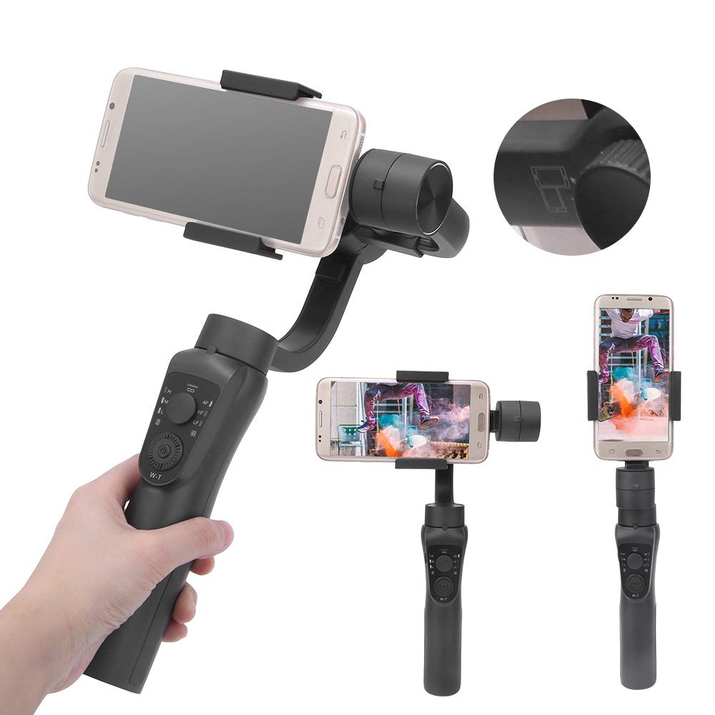 Stabilizzatore per Telefono Portatile a Tre Assi con Rotazione di 330°, per Vlogger - Design in Materiale ABS
