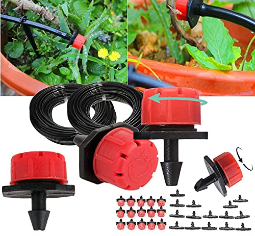 Image of DIY Crafts Micro Drip Irrigation Kit System Blank Distribution Tubing Irrigation Sprinkler System Kit Self Plant Garden Hose Watering Kit (25 Dripper /Sprinkler 25 Meter Pipe & Accessory, Multi Set)