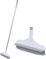 Vista 10 de Cepillo de limpieza 2 en 1 con mango largo resistente, potente cepillo de ducha y raspador 2 en 1 con rascador suave, cepillo de cerdas