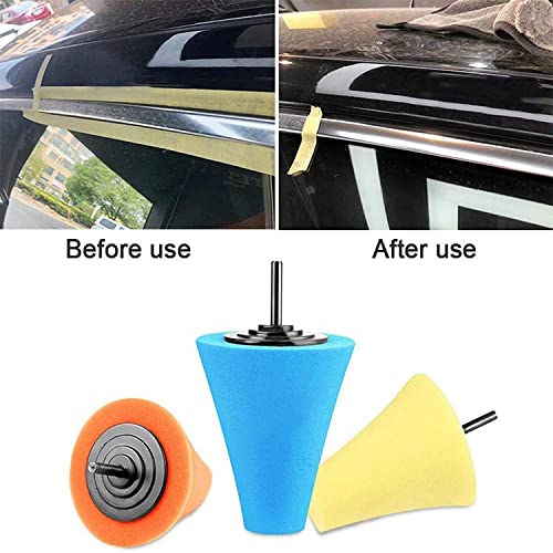Image of DIY Crafts 4x Kits, 5 inchinch, Car Buffers and Polishers Kit for Drill, Drill Polishing Wheel Foam Ball Buffing Pads Sponge Ball for Automotive Car Wheels Hub Care, Metal, Plastic, (4x Kits, 5 inchinch)