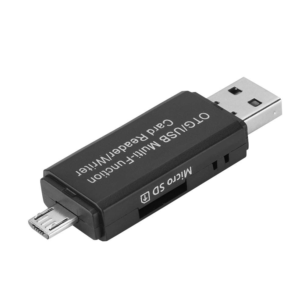 compatible with HP OTG USB Card Reader, 2-in-1 SD (BLACK)