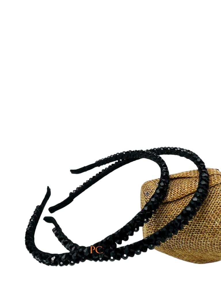 PARTYCART-2PCS BLACK Women Two Rows Champagne Crystal Beads Headband Girls Headwear Rhinestone Beaded Hair Band Hair Accessories (B0BDMMBRLW) Amazon Price History, Amazon Price Tracker