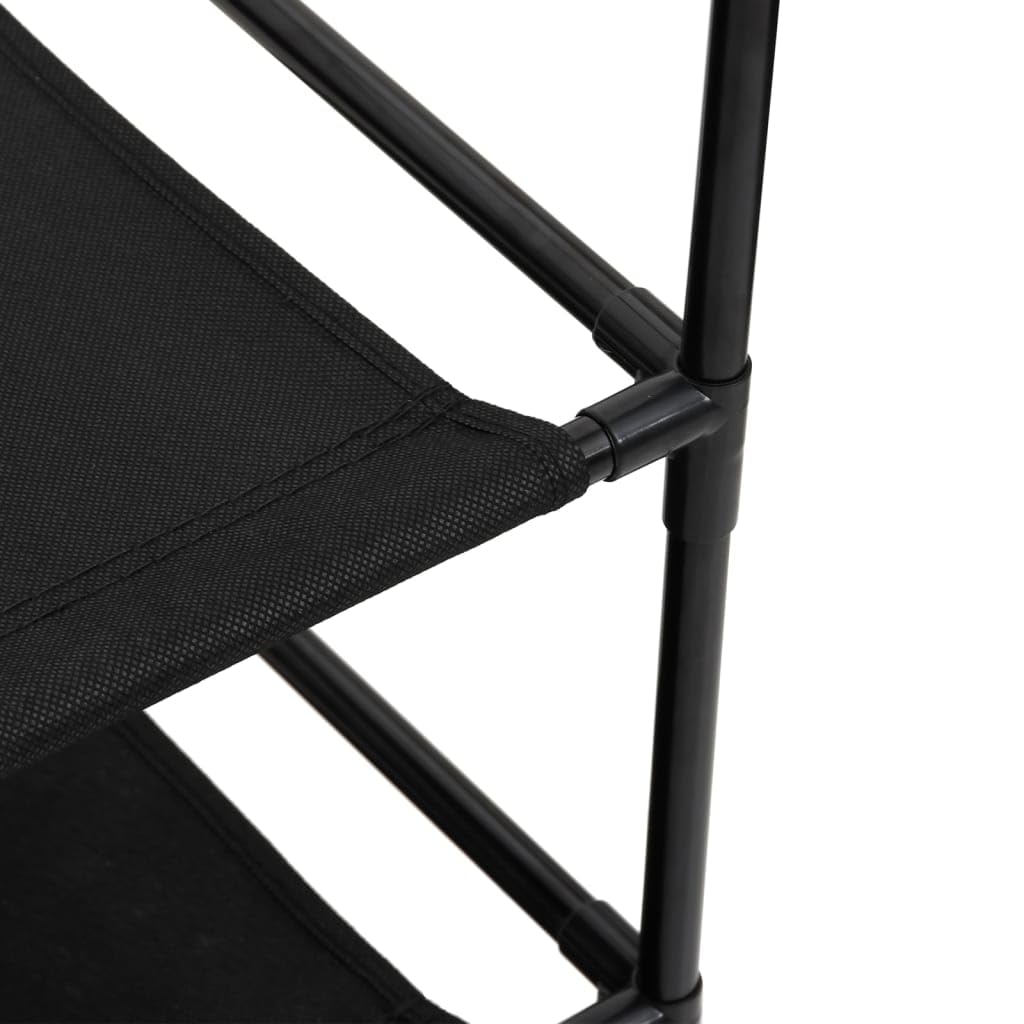 Aufbewahrungsschrank mit 6 Schubladen 55×29×55 cm Schwarz Stahl, Stauraum Schubladenschrank für Zuhause, Stabile Struktur aus Stahlrahmen und Stoff, Organizer