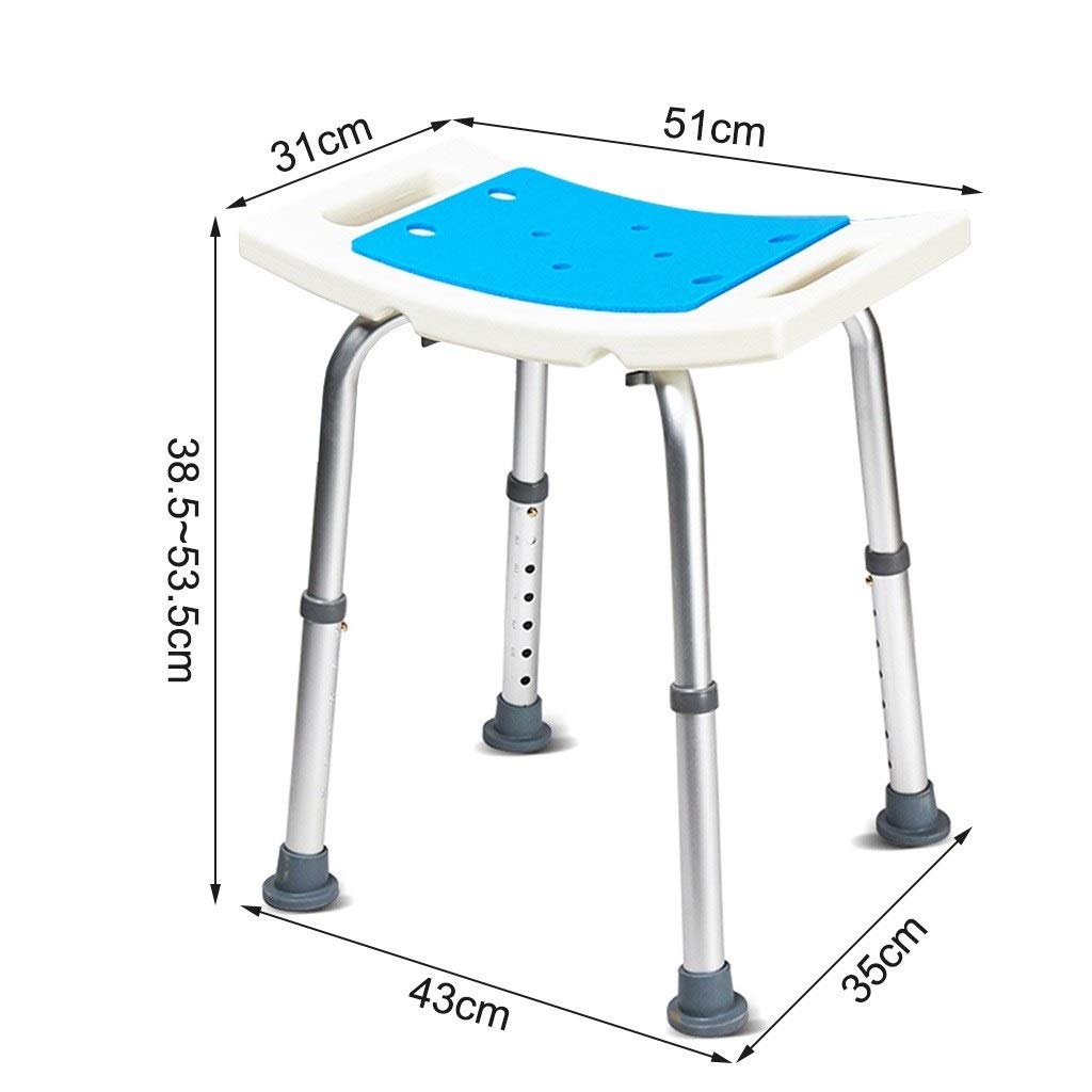 Ducha/Baño heces Asiento de Ducha for Adultos/Ancianos/discapacitados Baño Silla de Altura Ajustable Piernas Anti-Slip - Bañera Bañera de Banco de heces