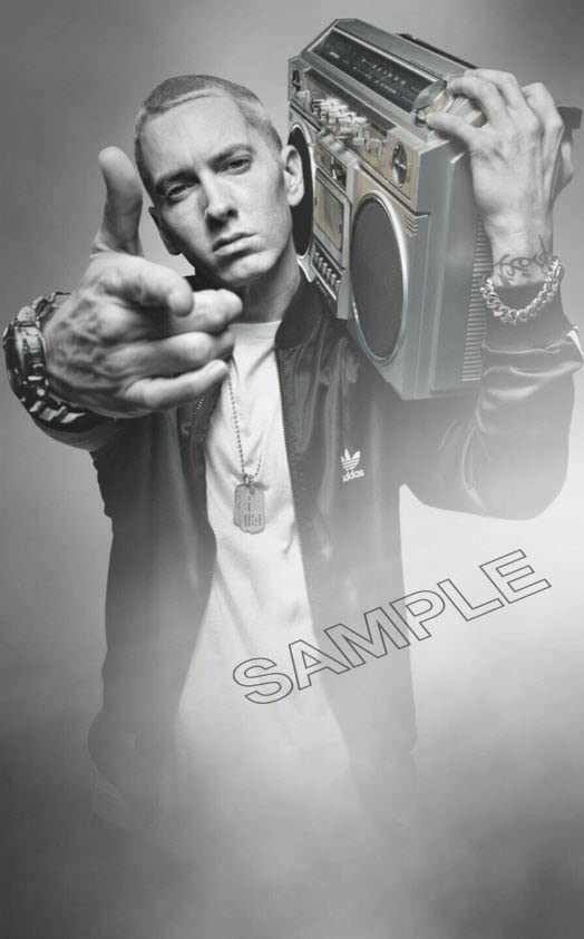 Generic Eminem Poster 8.3 x 11.7 inches Unframed Wall Art Music Hip Hop Rap Marshall Mathers 8 Miles Bedroom/Classroom Decor