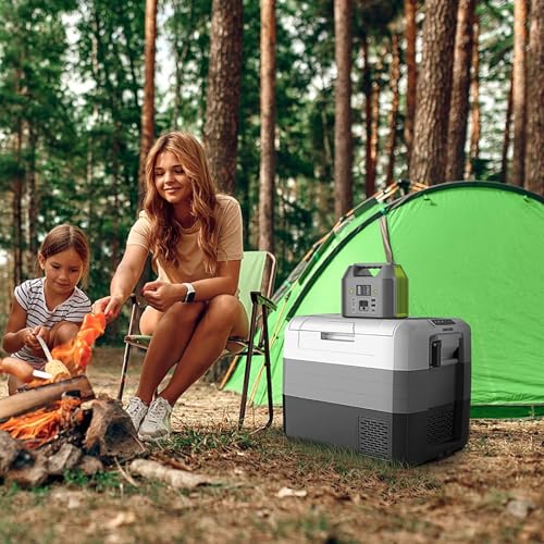 Image of EnginStar Portable Power Station, 150W 155Wh Power Bank with 110V AC Outlet, 6 Outputs External Battery Pack Portable Backup Battery Laptop Charger with LED Light for Home Camping
