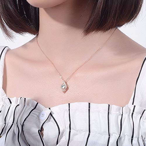 Beydodo Collier en argent Sterling 18 pouces Femmes Nano Pierre 100 - 3