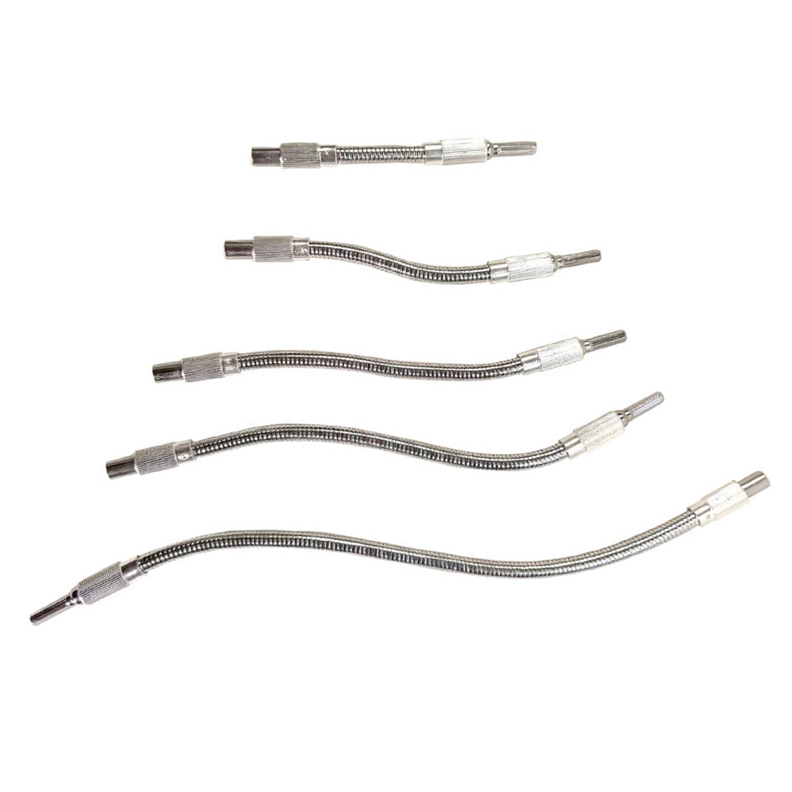 Zepfjhe 5Pcs Adjustable Drill Adapter Metal Flexible Extension Drill Bit Extension For Furniture Assembly Tasks Flexible Bit Quick Releases
