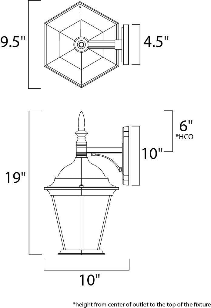 Maxim Westlake-Outdoor Wall Lantern Mediterranean Cast Aluminum in Mediterranean Style-9.5 Inches Wide by 19 inches high-White