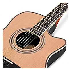 Guitare électro-acoustique Roundback par Gear4music Natural - Les Beatles, Paul McCartney, John Lennon, RIngo Starr, George Harrison Guitare électro-acoustique Roundback par Gear4music Natural – Image 4