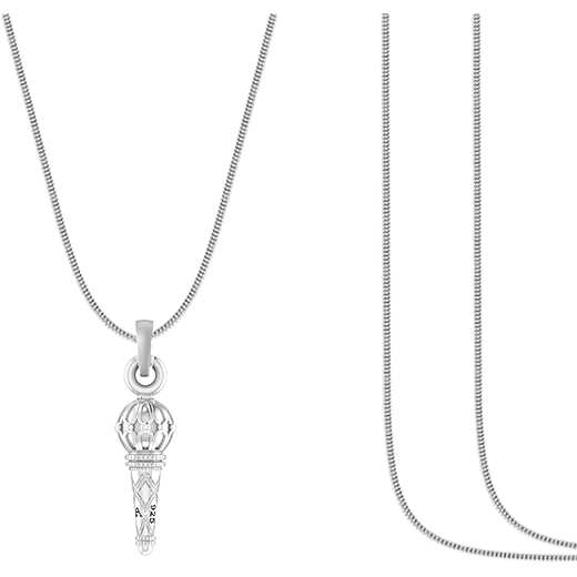 God Hanuman Sterling Silver Pendant 12 Inches