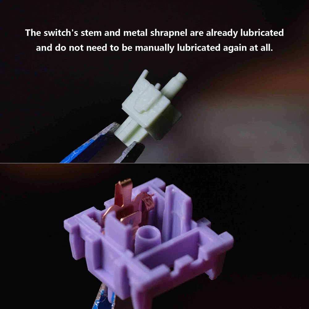 Sillyworks Hyacinth V2 Switch, 5-pinowy liniowy przełącznik wstępnego smarowania do niestandardowej klawiatury mechanicznej (kolor: Lubowany fabrycznie, rozmiar: 90 szt.)