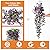 Hommyea Artificial Hanging Flowers for Outdoors, 2 Pcs Fake Hanging Plant Spring Summer Decor, UV Resistant No Fade Faux Flower for Front Door Porch Planter Patio Yard Garden(Double Purple)