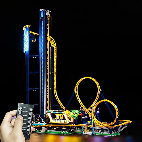 HYCH Led Light kit for (Loop Coaster),USB And Battery Powered Lighting Kit Compatible with Lego 10303 (LED Included Only, No Building Model Kit) (RC Version)