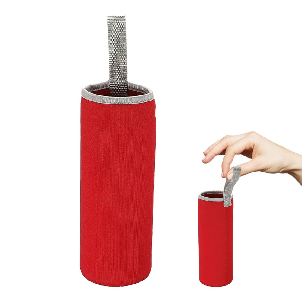 Wskingwa Red Neoprene Sleeve Carrier Pouch For Outdoor Hiking Travel (550Ml) (Red)