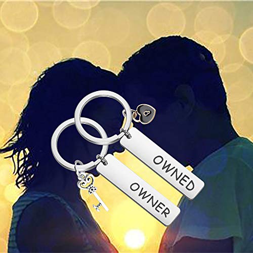 MAOFAED Couple Keychain Set Owner and Owned Keychain BDSM Gifts Daddydom Gift DDLG Gifts Babygirl Gift Couple Gift3