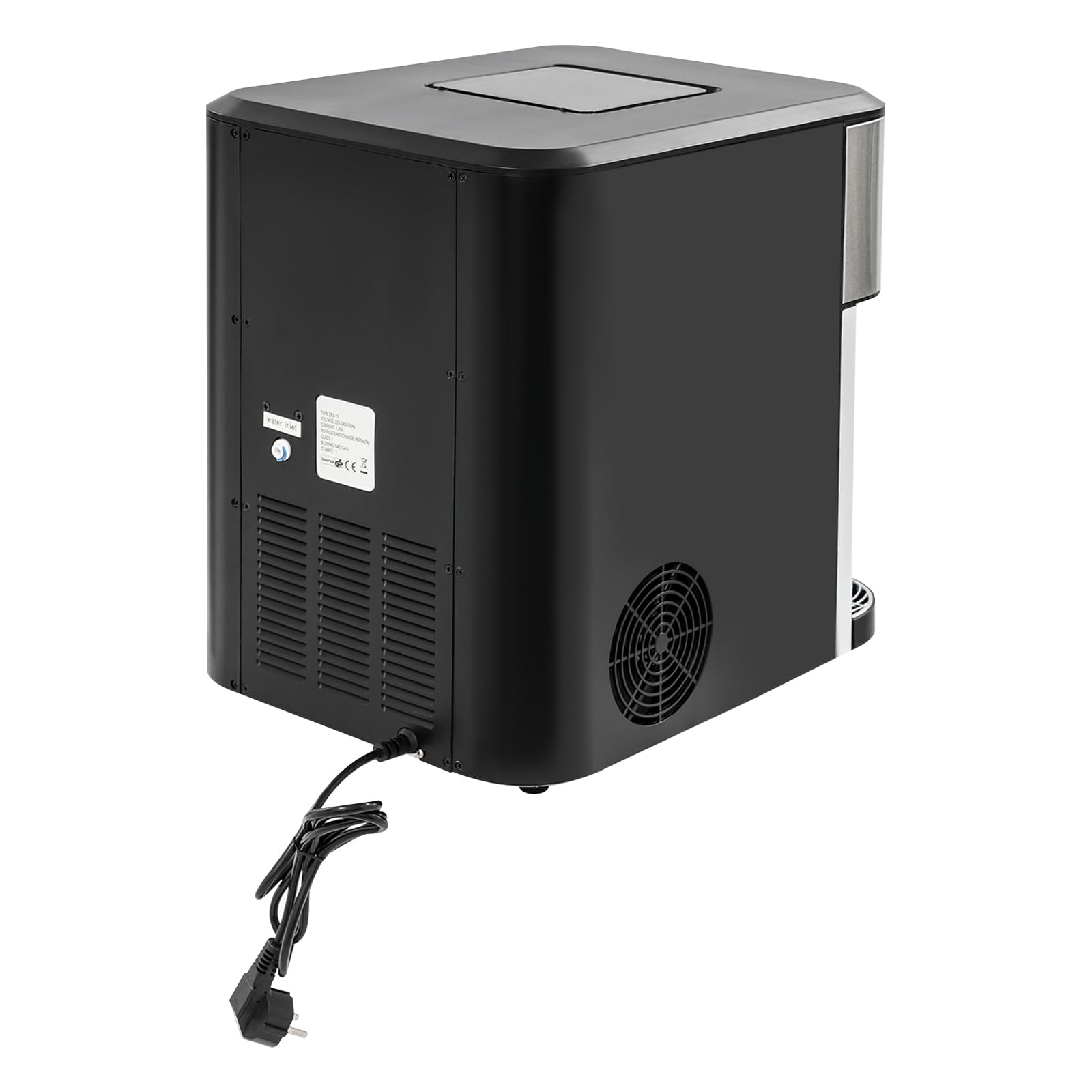 Macchina per il ghiaccio 3 in 1, per piano di lavoro, con funzione tritaghiaccio e acqua fredda, display LCD, produzione rapida del ghiaccio in 7-9 minuti, per casa, ufficio, caffè e bar