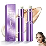2-In-1Color Changing Foundation Stick Mit Pinsel Automatische Farbanpassung